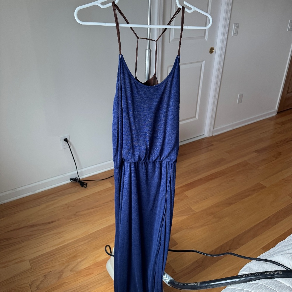 Strappy Blue Maxi Anthropologie Dress in Small